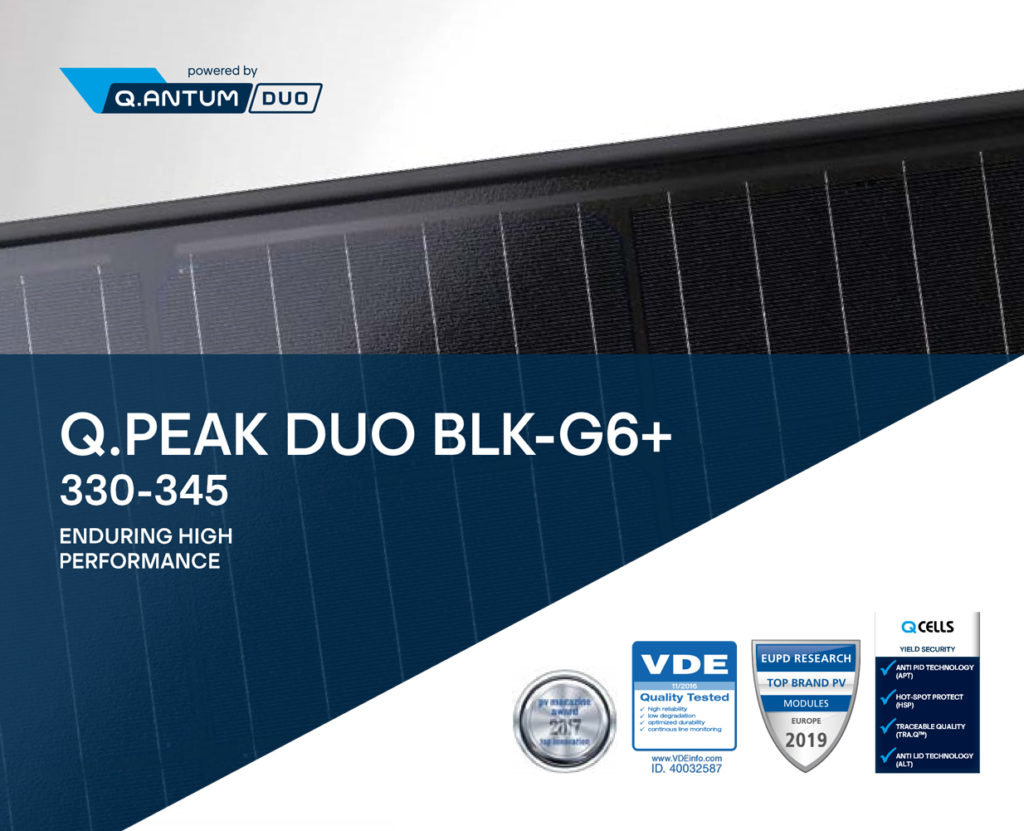 Qcell duo 335 solar panel